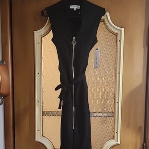 Almost Famous Black Midi Dress with Belt